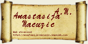 Anastasija Mačužić vizit kartica